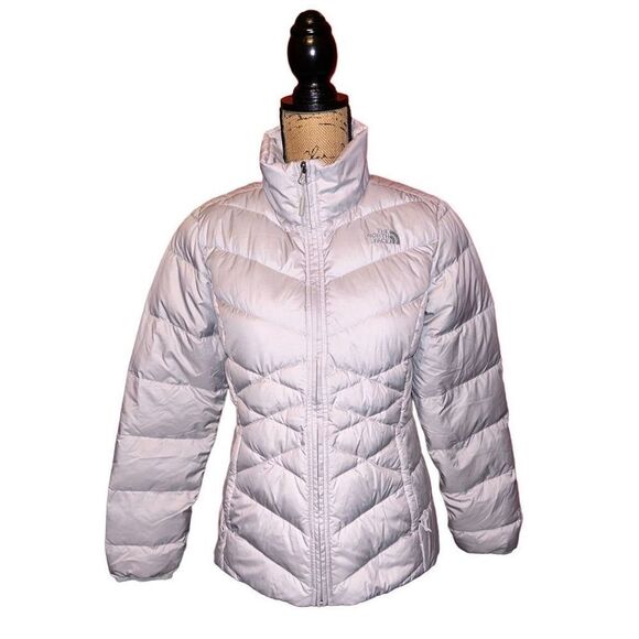 Womens The North Face 550 down gray puffer size M - Picture 1 of 6